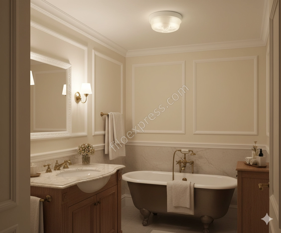 Işıldar Tavan Duvar Glop Armatür Wc & tuvalet & banyo -E 27 Max:26 WT 