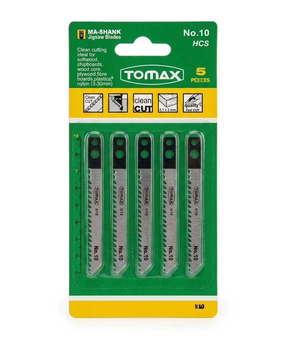 Tomax Dekupaj Ağzı Deli̇kli̇ No:10 (5 Adet) Sunta Plasti̇k Epoksi̇ Ve Temi̇z Kesi̇m 