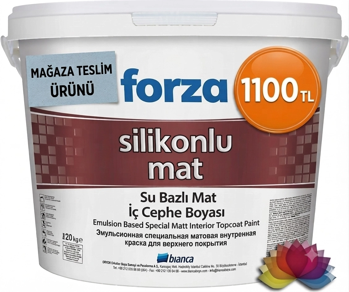 Bi̇anca Forza Si̇li̇konlu Mat Su Bazlı İç Cephe Boyası 10 Kg (Beyaz) 