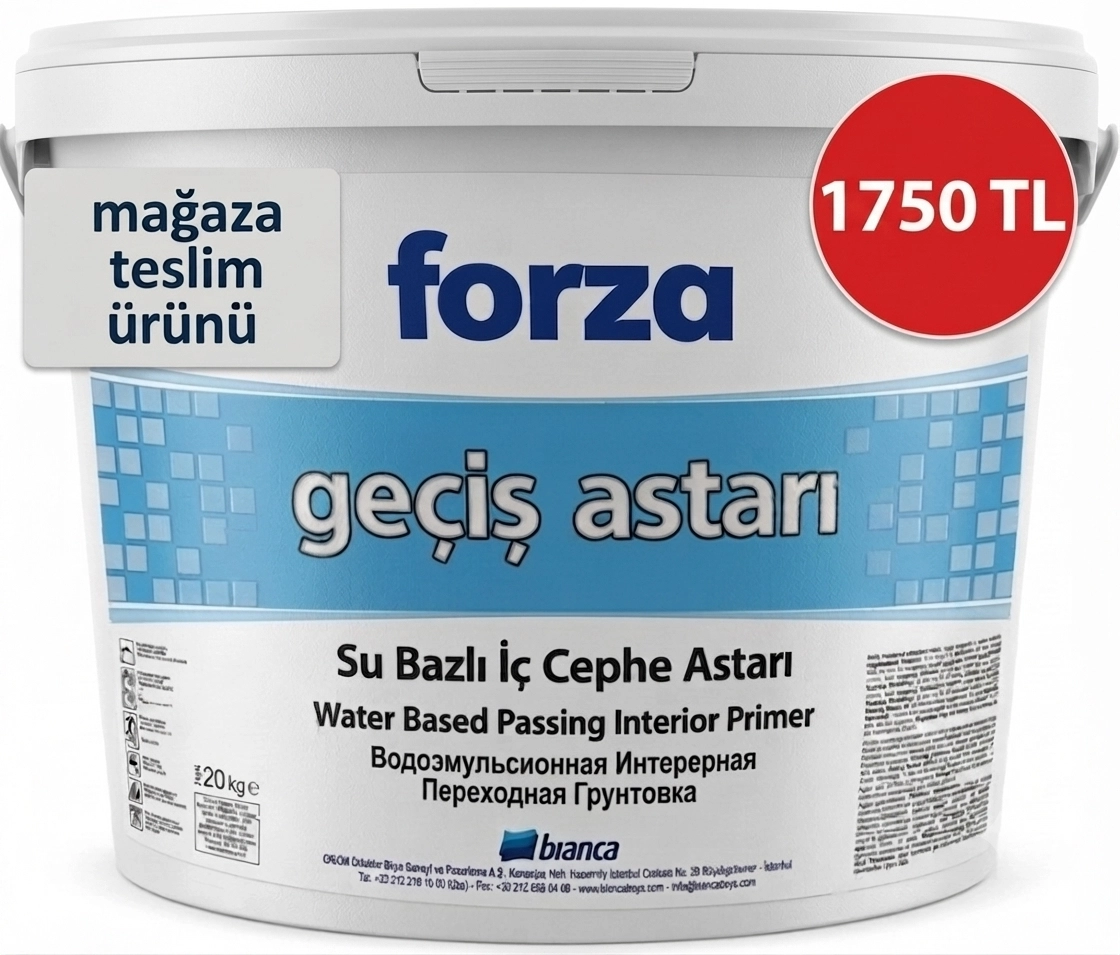 Bi̇anca Forza Su Bazlı İç Cephe Duvar Dönüşüm Geçi̇ş Astarı 20 Kg (Beyaz) 