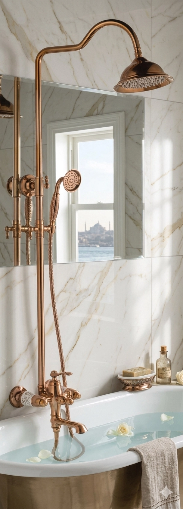 Vi̇ctori̇a Mi̇x Borulu Robot Banyo Duş Seti̇ (Rose) 