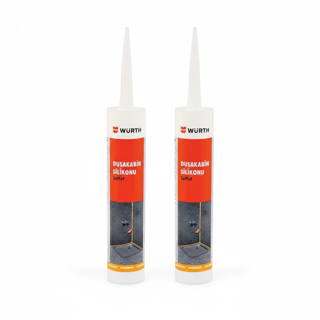 Würth Duşakabin Silikonu Şeffaf Su Geçirmez ve Sızdırmaz 310ml (2 Adet)