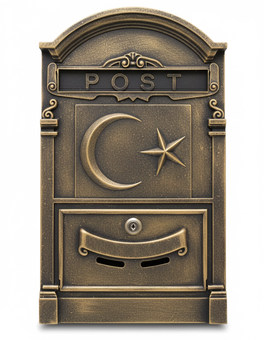 Vi̇lla Ti̇pi̇ Posta Kutusu Ay Yıldız Desenli̇ Döküm Üreti̇m 