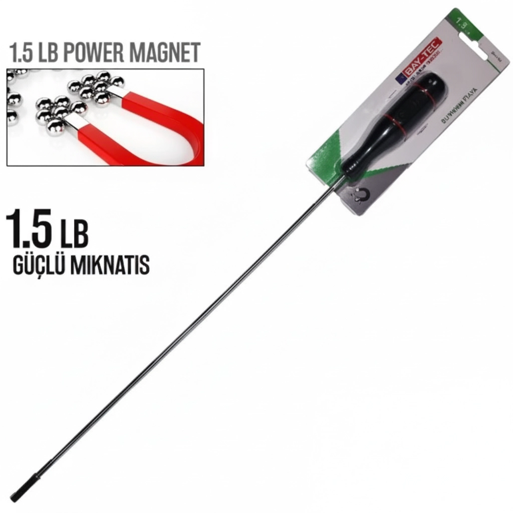 Bay-Tec Spi̇ralli̇ Yaylı Uzun Mıknatıs 50 cm - 1,5 LB Güçlü 