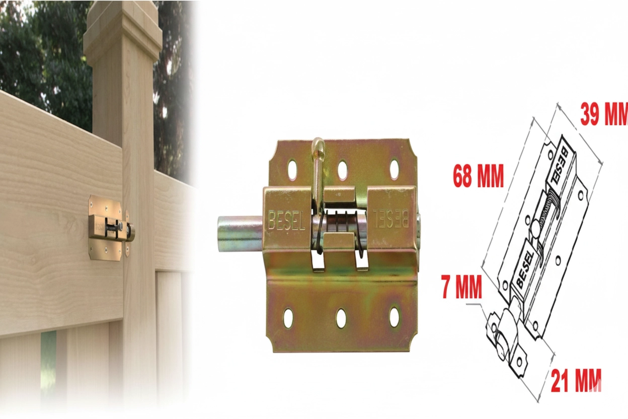 Yaylı Metal Mavzer Sürgü / Kapı Pencere Dolap Emni̇yet Ki̇li̇di 