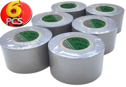 Pvc Isı Yalıtım Eklektrik İzolasyon Bandı 50 Mm X 25 Yrd Gri (6 Adet)