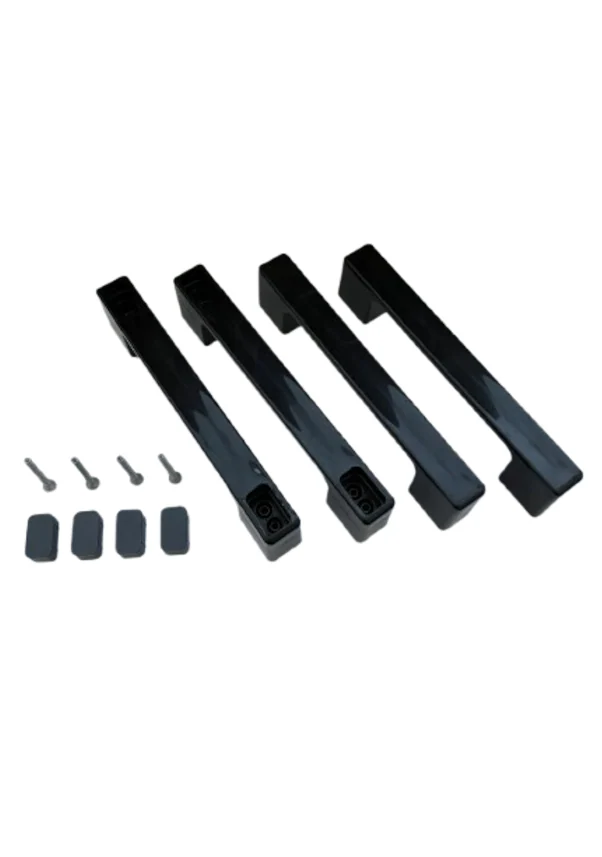 Si̇yah Duşakabi̇n Kulp Seti̇ 2 İç 2 Diş Çi̇ft Kapak Kulbu Sert Plastik  