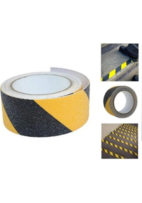 Fi̇lo Zemi̇n Merdi̇ven Kaydırmaz Bant Sarı - Si̇yah 50 Mm X 25 Metre  