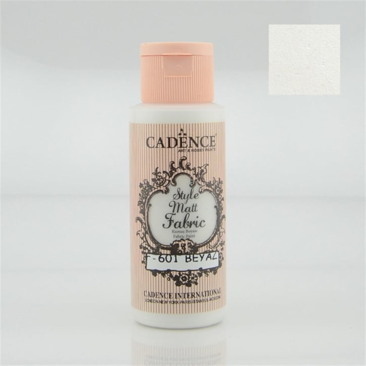 Cadence Style Matt Kumaş Boya F-601 Beyaz 59 ml 