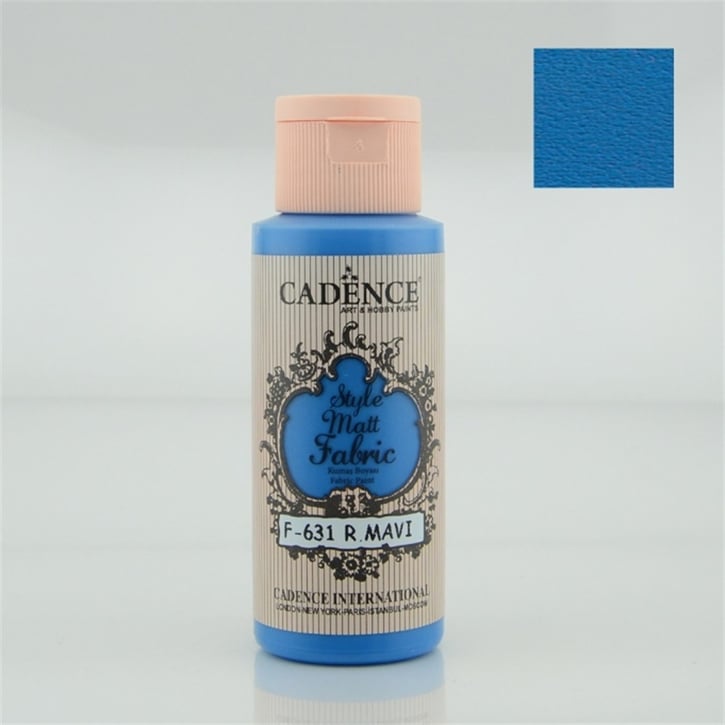 Cadence Style Matt Kumaş Boya F-631 Royal Mavi̇ 59 ml 