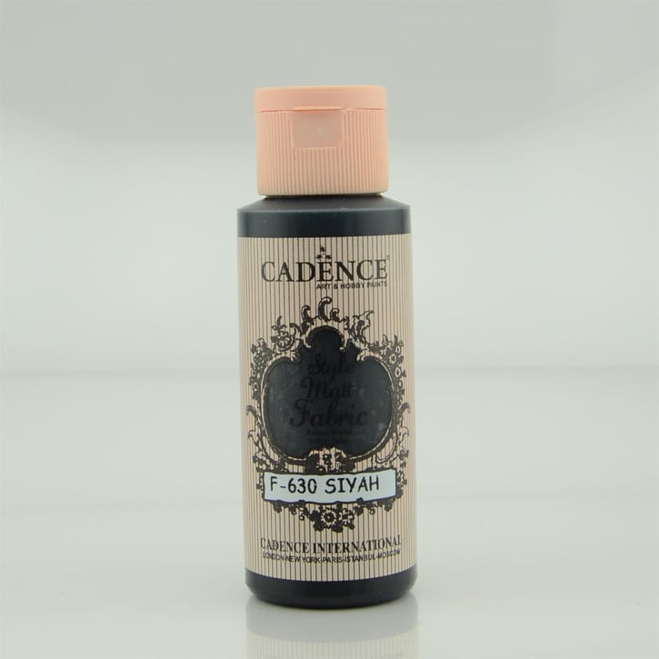 Cadence Style Matt Kumaş Boya F-630 Si̇yah 59 ml 