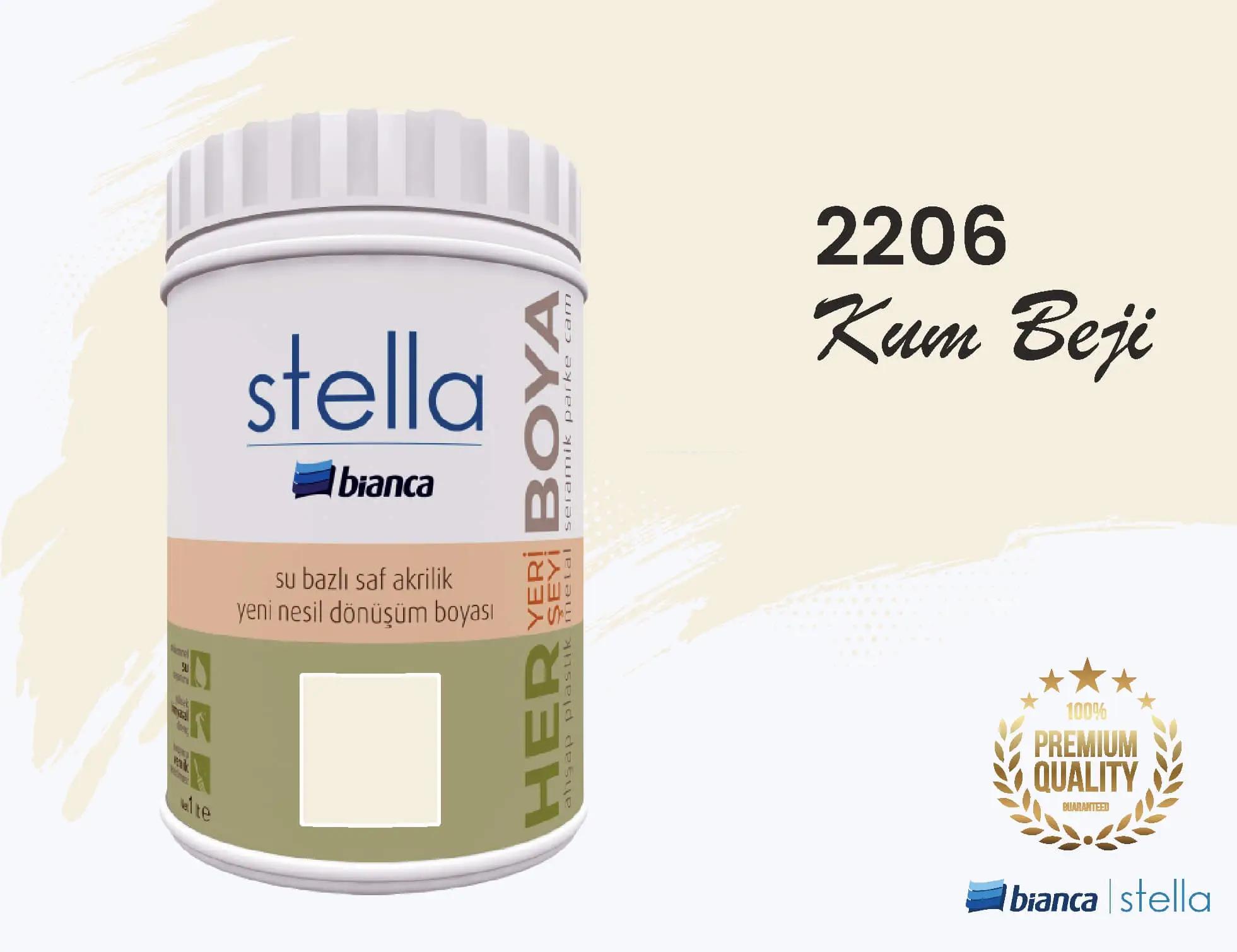 Bi̇anca Stella Su Bazlı Saf Akri̇li̇k Boya 1 Li̇tre Kumbeji 