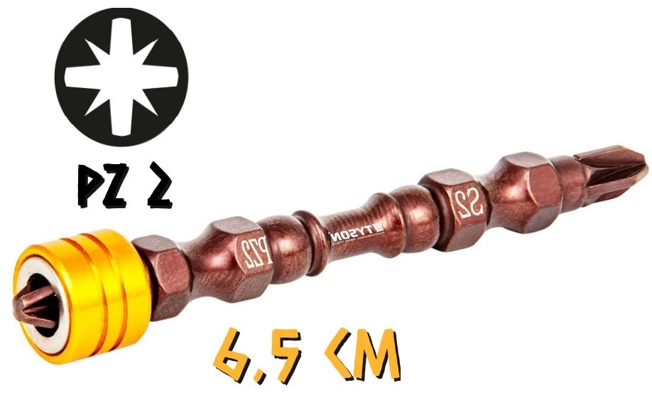 Çift Yönlü Yıldız Güçlü Mıknatıslı Bits Uç PZ 2 x 65mm ( 2 Adet )