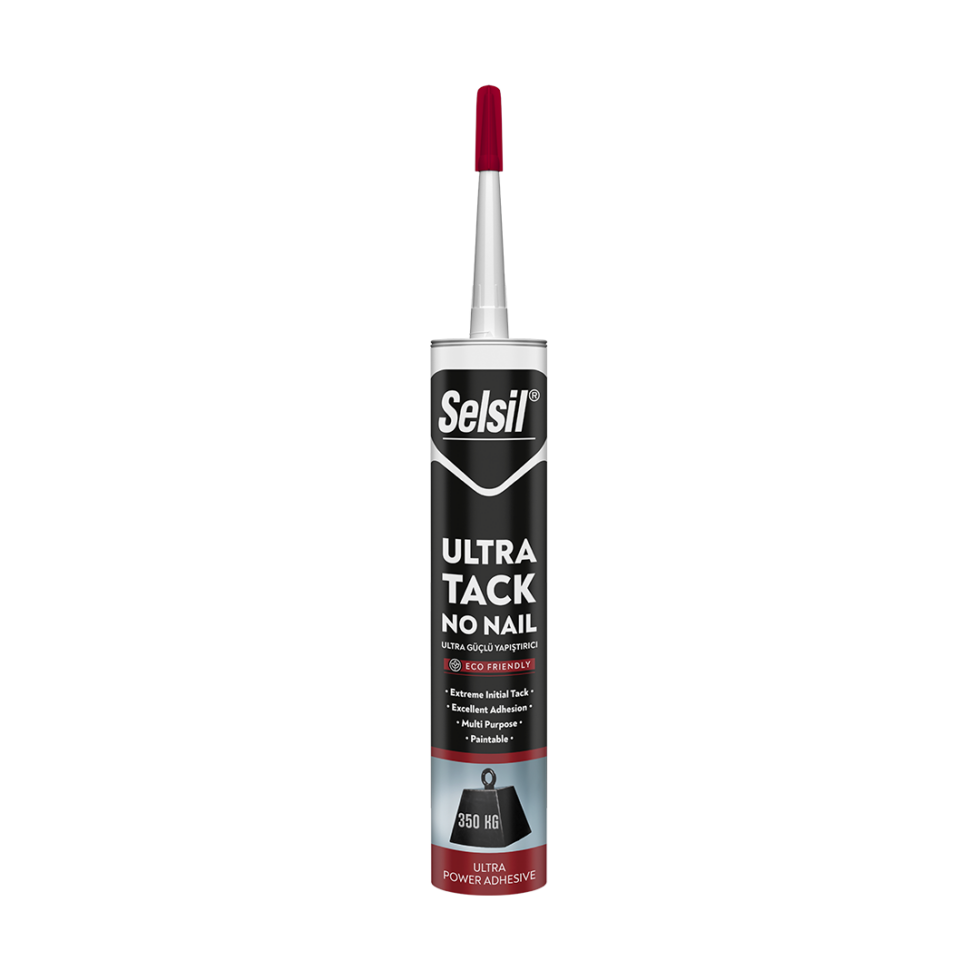 Selsi̇l Ultra Tack Montaj Yapıştırıcı Korni̇ş Yapıştırıcısı Si̇li̇kon 290 ml Beyaz