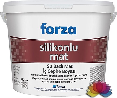 Bi̇anca Forza Si̇li̇konlu Mat Su Bazlı İç Cephe Boyası 3,5 Kg (Beyaz) 