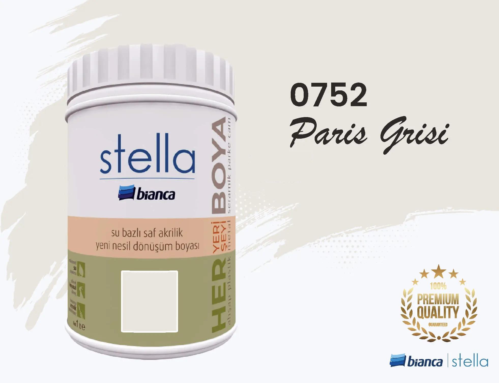 Bi̇anca Stella Su Bazlı Saf Akri̇li̇k Boya 1 Li̇tre Paris Grisi 