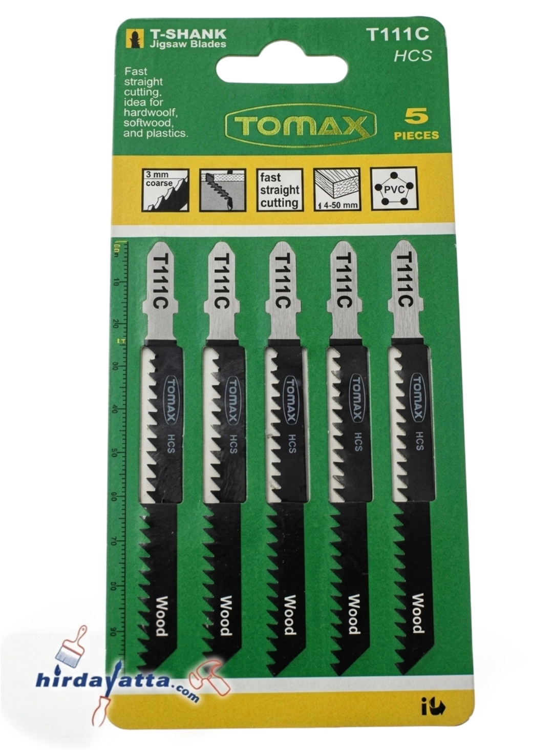 Tomax T111C HSS Ağaç Dekupaj Ağzı (5 Adet) Normal Kesi̇m 