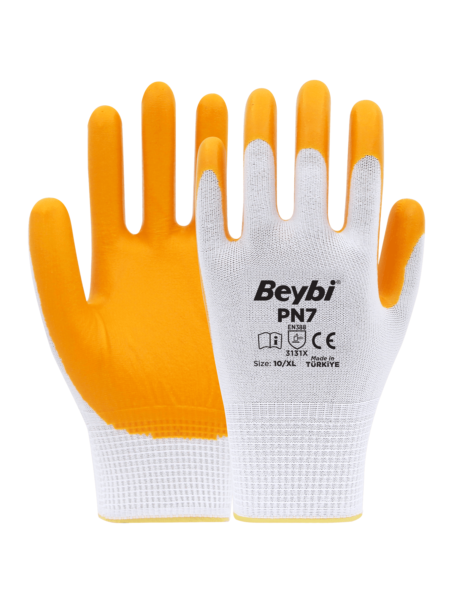 Beybi̇ PN7 Polyester Örme Nitril İş Eldi̇veni̇ (12 Çi̇ft) 