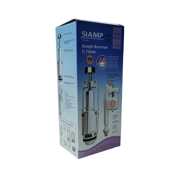 Si̇amp Stoplu Basmalı Rezervuar Klozet İç Takım Seti̇ 22/93 