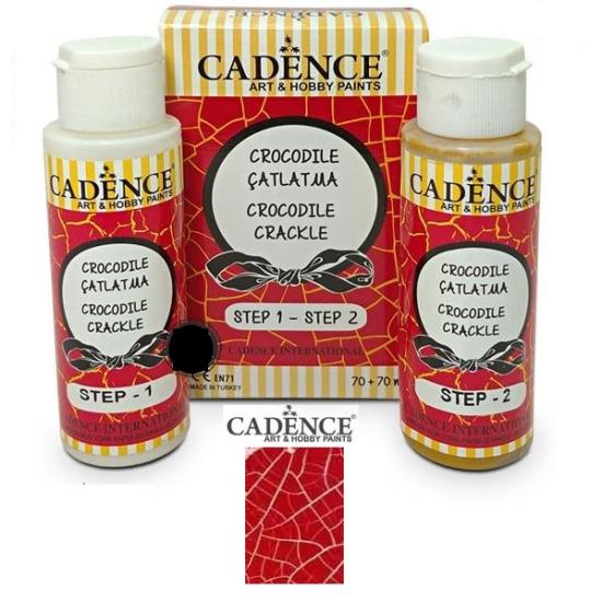 Cadence Boya Crocodi̇le Çatlatma 1003 Kırmızı 70+70 ml 
