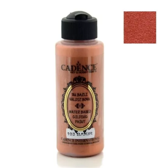 Cadence Su Bazlı Yaldız Boya - Bakır 120 Ml 
