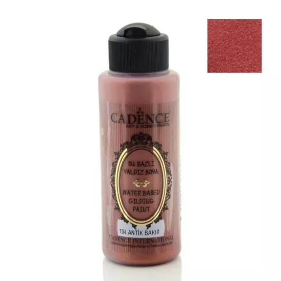 Cadence Su Bazlı Yaldız Boya - 104 Antik Bakır 120 ml 