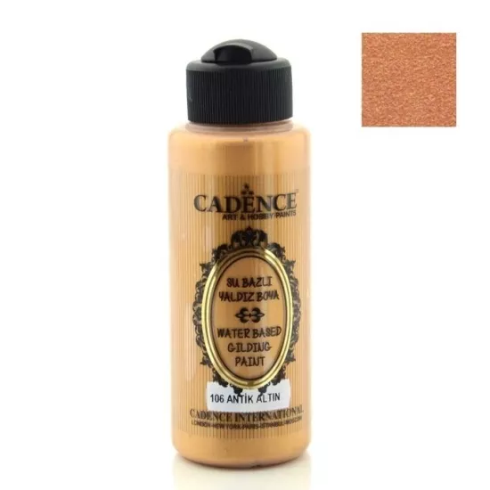 Cadence Su Bazlı Yaldız Boya - 106 Antik Altın 120 ml 