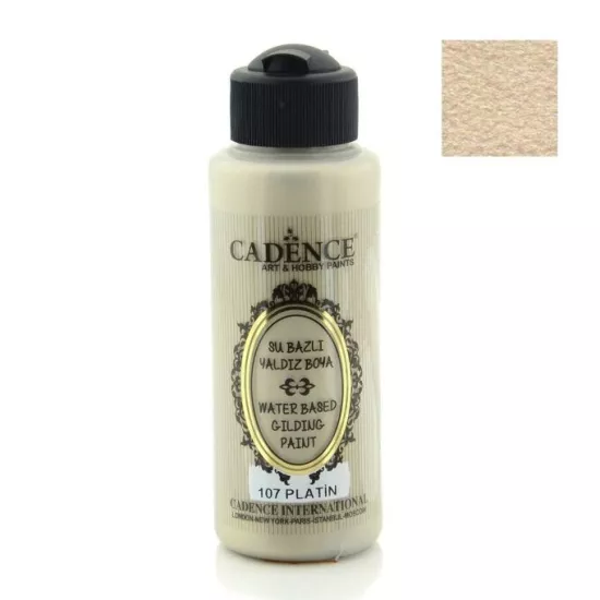 Cadence Su Bazlı Yaldız Boya - 107 Plati̇n 120 ml 