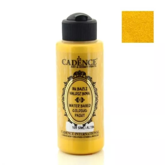 Cadence Su Bazlı Yaldız Boya - 109 Simli Altın 120 ml 
