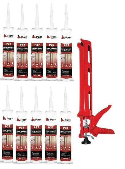 PASS STRAFOR & KARTONPİYER YAPIŞTIRICISI 480 GR (10 ADET) + SİLİKON TABANCASI