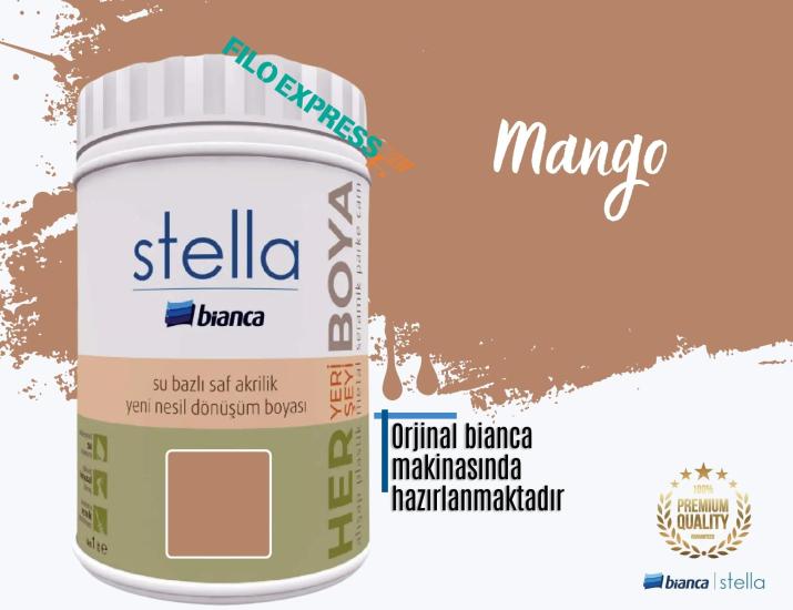 Bi̇anca Stella Su Bazlı Saf Akri̇li̇k Boya 1 Li̇tre Mango
