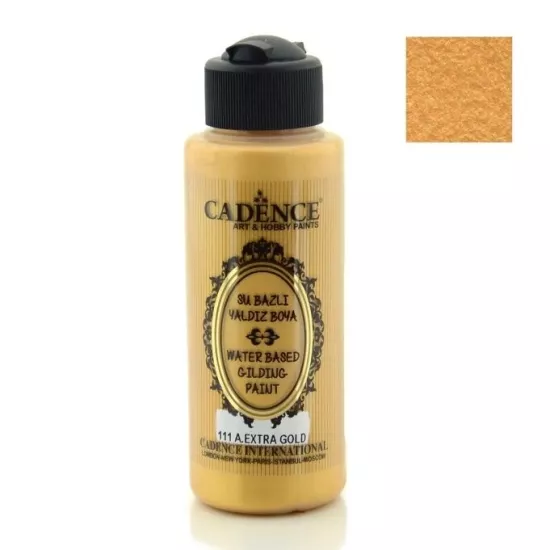 Cadence Su Bazlı Yaldız Boya - 111 Anti̇k Extra Gold 120 ml 