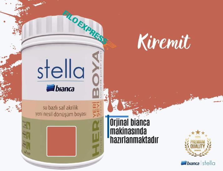 Bi̇anca Stella Su Bazlı Saf Akri̇li̇k Boya 1 Li̇tre Kiremit