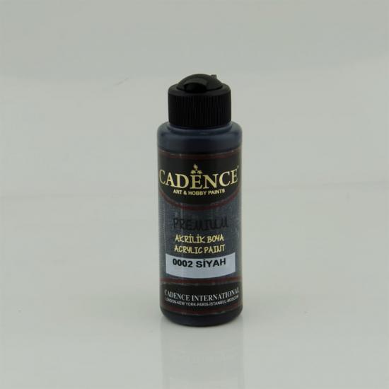 Cadence Premium Akri̇li̇k Boya - 002 Siyah 120 ml 
