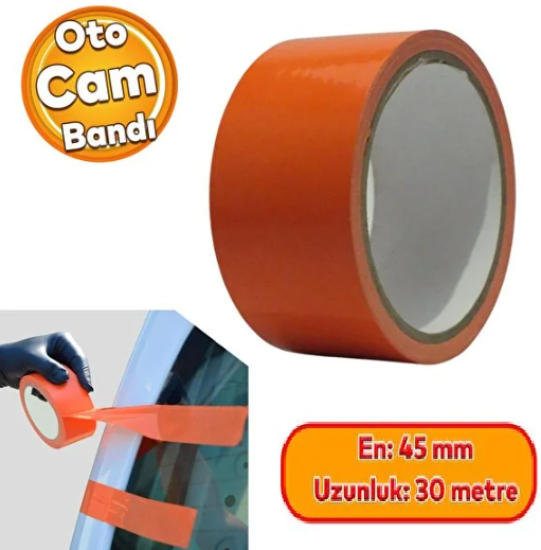 ARABA ARAÇ OTO CAM SABİTLEME TAMİR MONTAJ BANDI İZ BIRAKMAZ MASKELEME GÜÇLÜ BANT 45 MM X 30 METRE