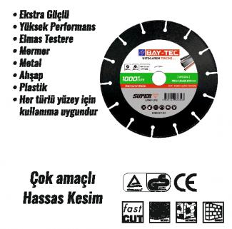 Bay-Tec Çok Amaçlı Elmas Testere 115 mm (ahşap-metal-beton) 