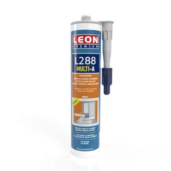 Leon L288 Genel Amaçlı Mermer Mutfak Banyo Silikonu 280 Gr Beyaz 