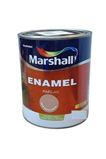 Marshall Enamel Senteti̇k Solvent Bazlı Ahşap & Metal Boyası Parlak 2.5 Li̇tre (Sütlü Kahve) 
