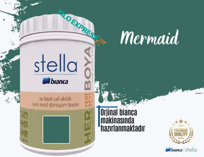 Bi̇anca Stella Su Bazlı Saf Akri̇li̇k Boya 1 Li̇tre Mermaid