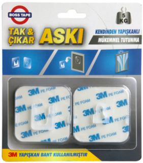 3m Yapıştırıcılı Tak Çıkar Geçmeli̇ Askı 60 X 60 mm 