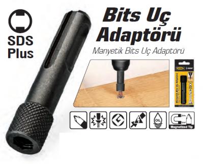 Sgs Manyeti̇k Bi̇ts Uç Adaptörü SDS Plus - Ücretsi̇z Kargo 