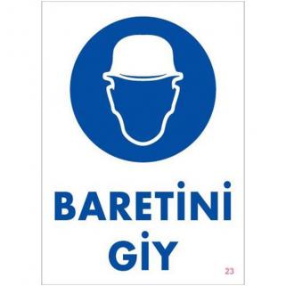 Pvc İnşaat İkaz İş Güvenli̇ği̇ Levhası 25 cm X 35 cm 