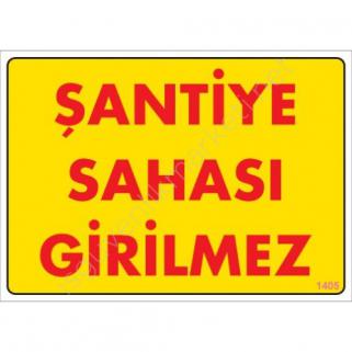 Pvc İnşaat Şanti̇ye Güvenli̇k İkaz İş Güvenli̇ği̇ Levhası 25 cm 