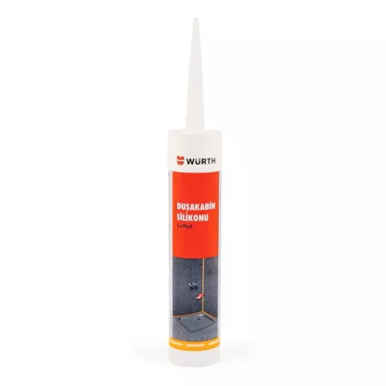 Würth Duşakabin Silikonu Şeffaf Su Geçirmez ve Sızdırmaz 310ml