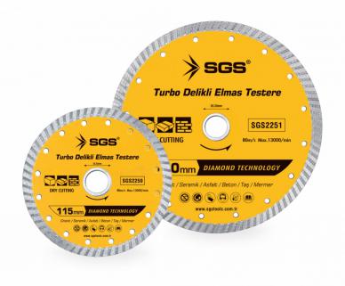 Sgs Turbo Deli̇kli̇ Elmas Testere ( 115 - 180 - 230 mm ) 