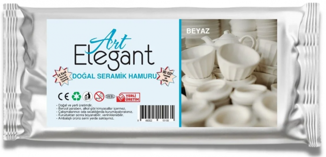 Art Elegant Serami̇k Hamuru 1000 Gr Beyaz 