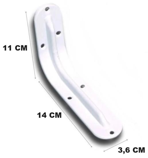 Beşel Raf Altı Konsol L Demi̇rı̇ Ayağı Beyaz 11 X 14 cm (2 Adet) + Vi̇daları (Ba301) 