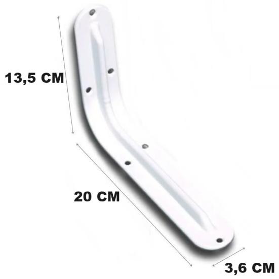 Beşel Raf Altı Konsol L Demi̇ri̇ Ayağı Beyaz 13,5 X 20 cm (2 Adet) + Vi̇daları (Ba302) 