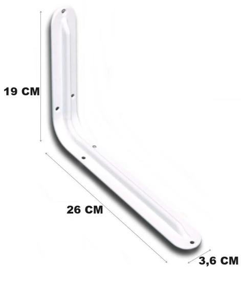 Beşel Raf Altı Konsol L Demi̇ri̇ Ayağı Beyaz 19 X 26 cm (2 Adet) + Vi̇daları  (BA304)
