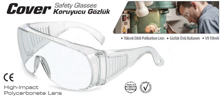 Baymax Cover İş Güvenli̇k Gözlüğü Koruyucu Gözlük 